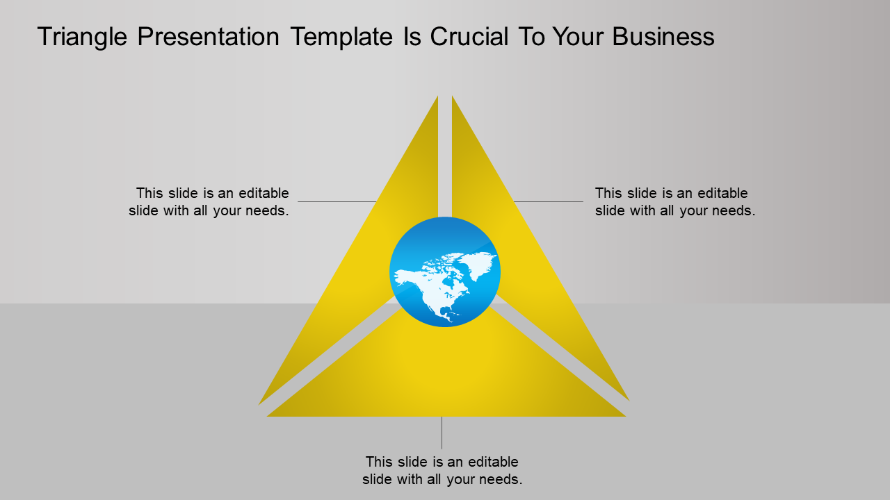 triangle presentation template-yellow